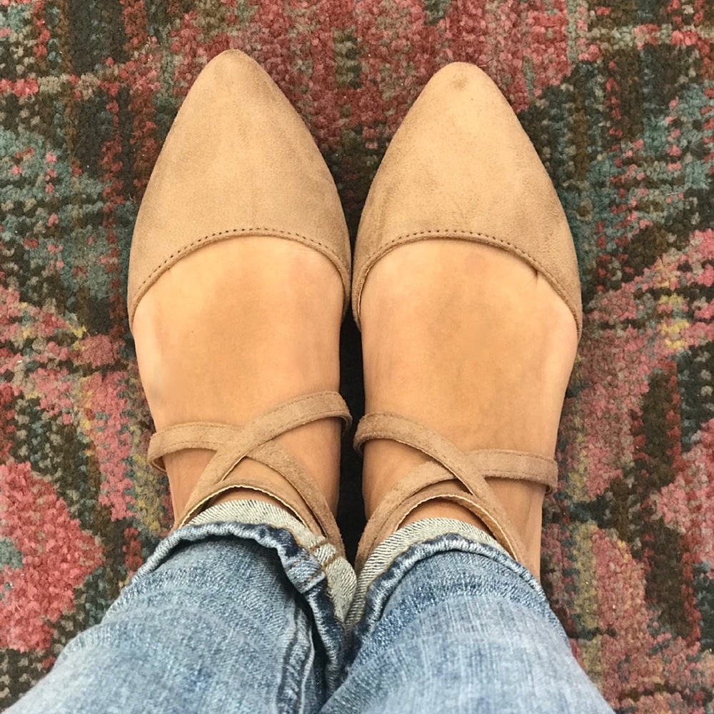 Penny taupe flats